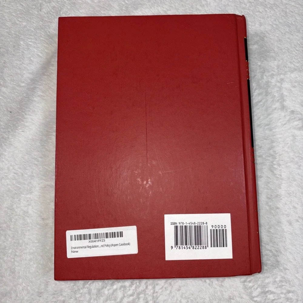 Aspen Casebook Series Environmental Regulation‎ Law Science, Policy 7th Edition